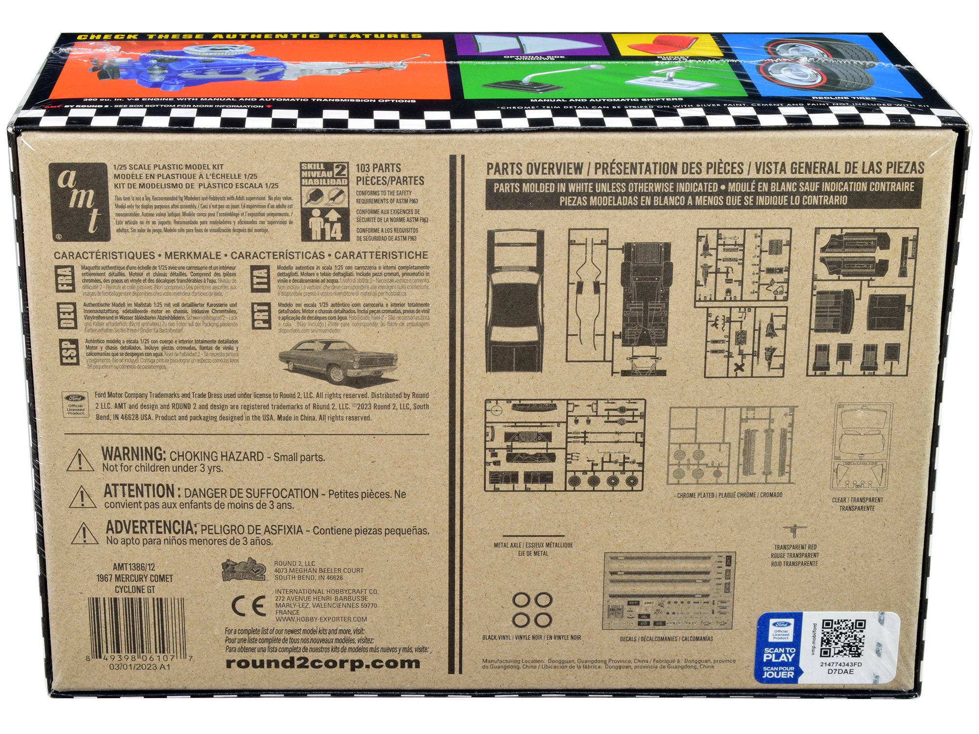 1969 Mercury Cougar Eliminator Competition Orange with Black Stripes "GreenLight Muscle" Series 28 1/64 Diecast Model Car by Greenlight