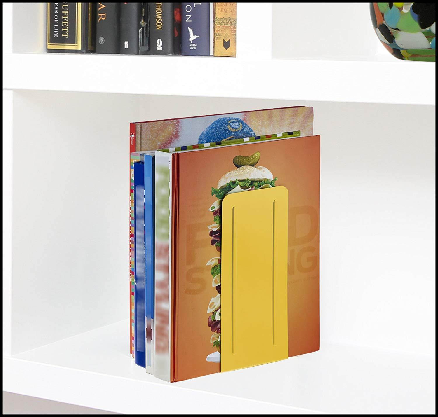 Acrimet Jumbo Premium Bookends 9" (Yellow Color) (1 Pair)