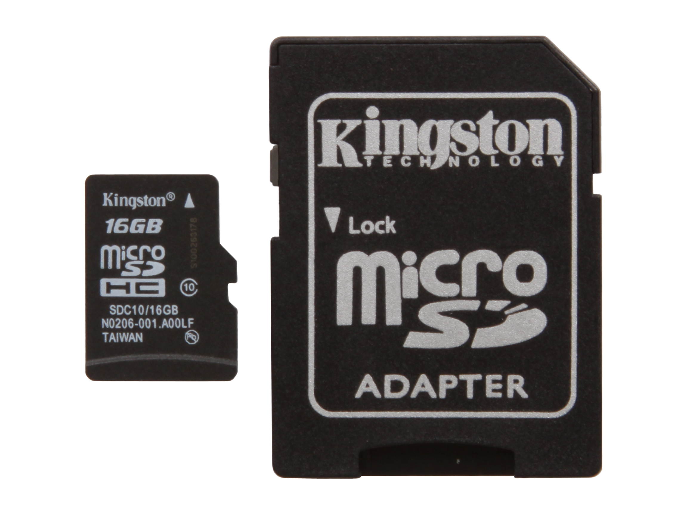 Kingston 16GB microSDHC Flash Card Model SDC10/16GB