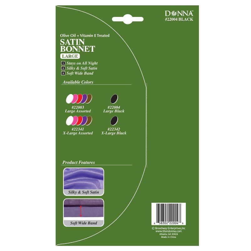 Donna Olive Oil & Vitamin E Treated Sleep Cap & Bonnet