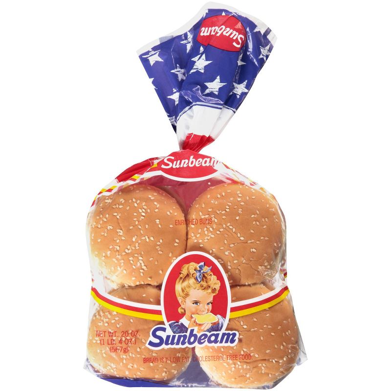 Sunbeam Jumbo Seeded Buns - 8ct/20oz