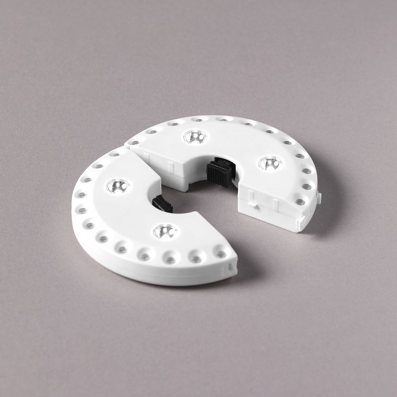 Lakeside White Circular LED Pole Light for the Patio or an Umbrella