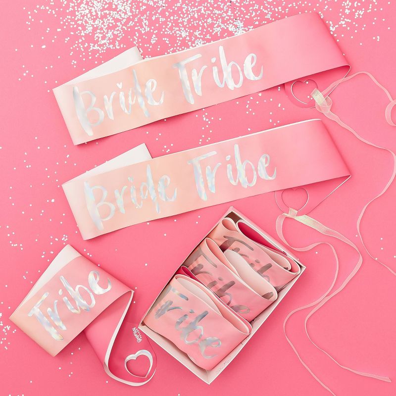 6pk "Bride Tribe" Party Accessories Pink