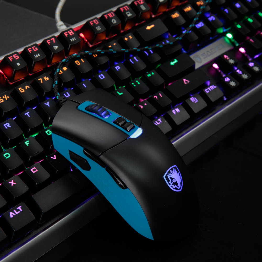 SADES GUNBLADE Gaming Mouse Wired 4-Level DPI 3000DPI 8 Buttons Opto-electronic