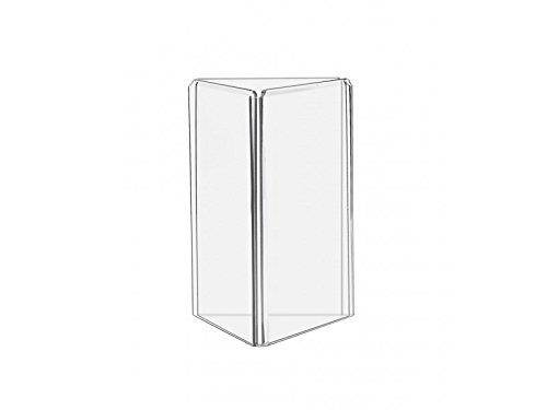 Marketing Holders 3 Sided Acrylic Table Tent Frame Advertisement Display Stand (10, 4"w x 6"h)