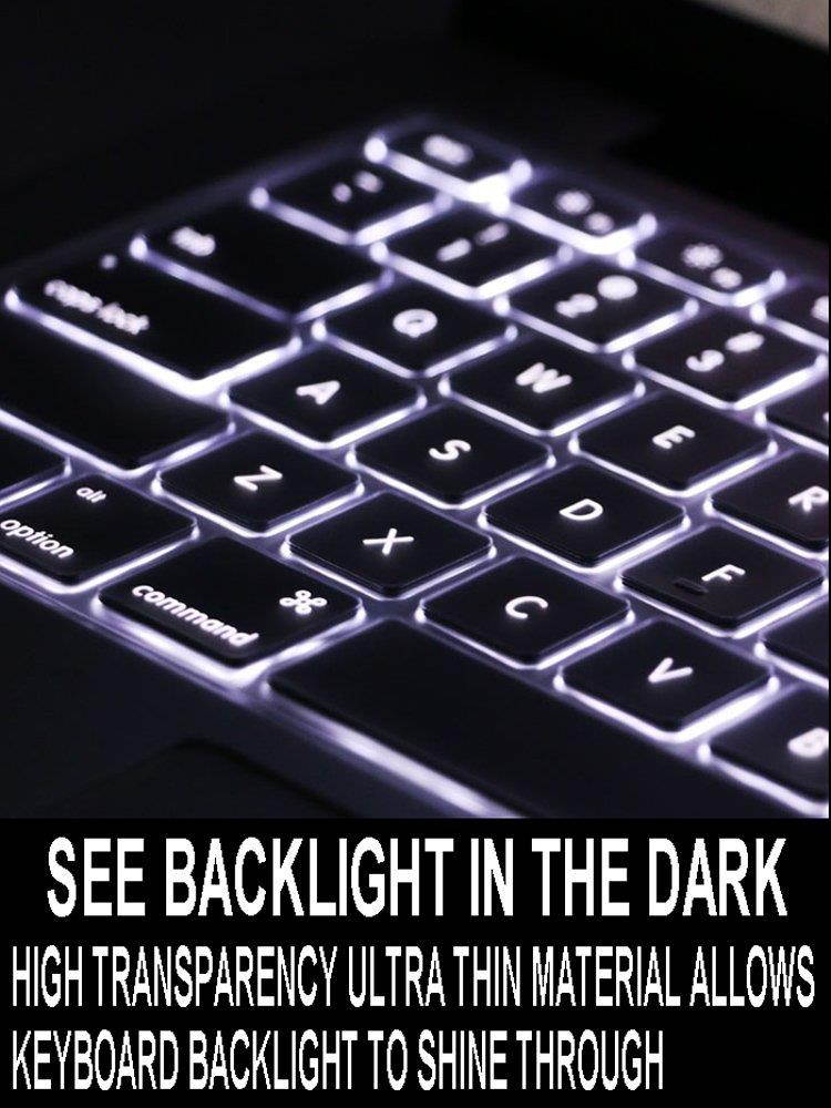 Ultra Thin Clear Keyboard Cover for MacBook Air 13 Inch & MacBook Pro 13 Inch, MacBook Pro 15 Inch(with or w/Out Retina Display, 2015 or Older Version), TPU