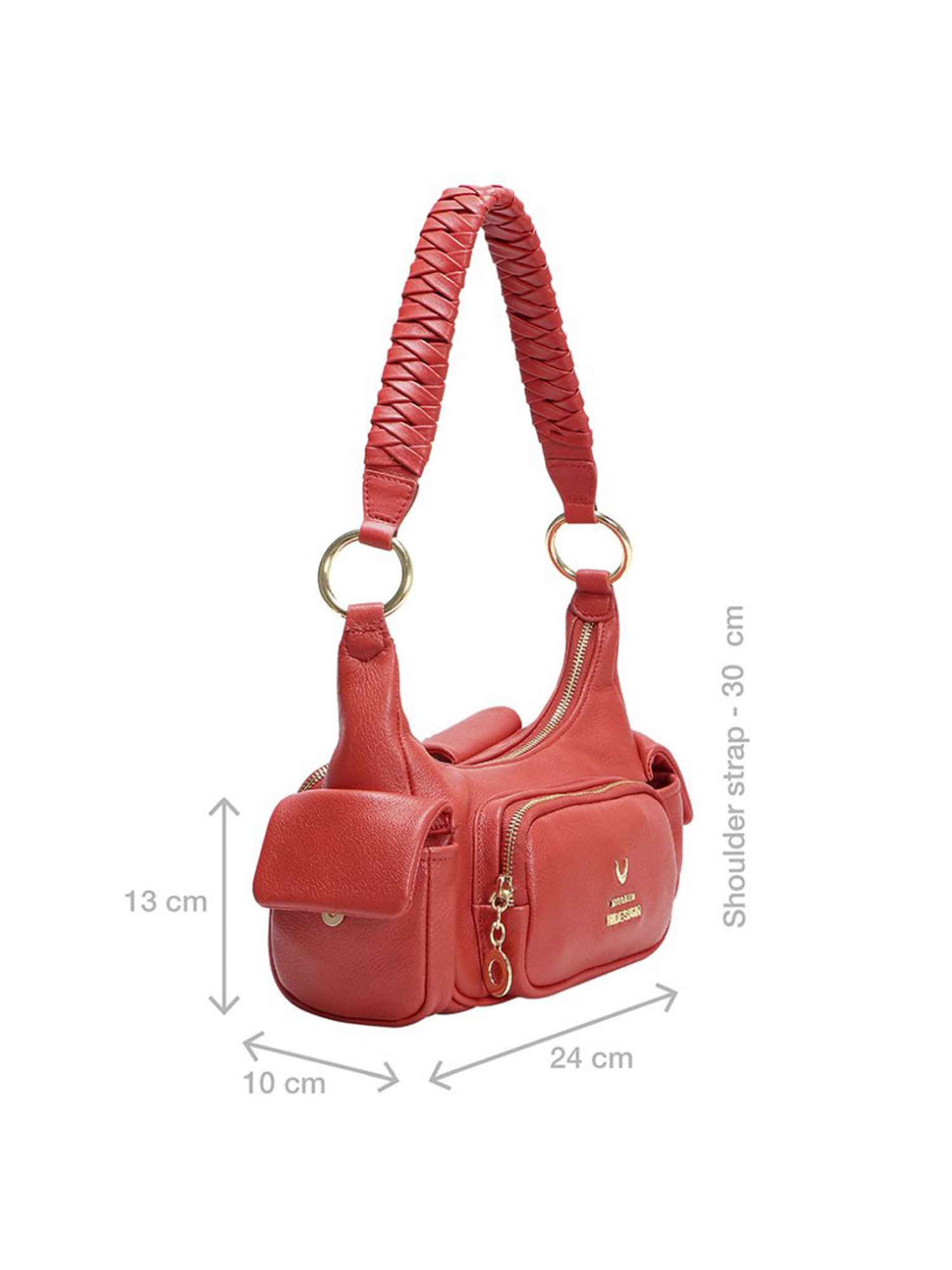 Hidesign Atelier Callas 03 Red Leather Solid Shoulder Handbag