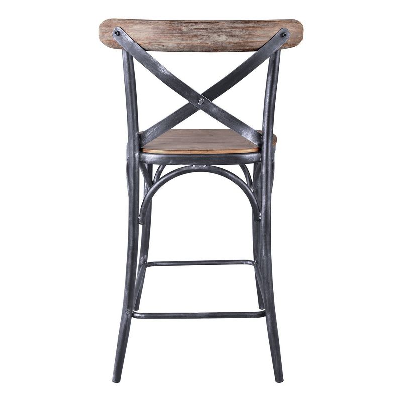 30" Catherine Industrial Counter Height Barstool Barstool Pine - Modern Home
