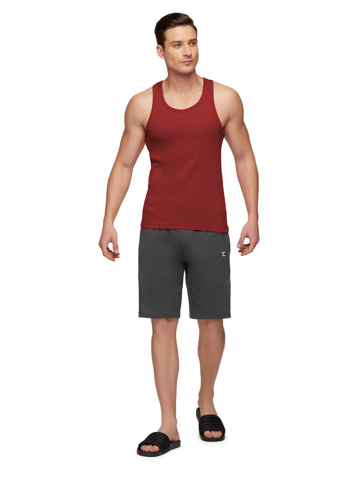 Bodycare Anthra Melange Regular Fit Thermal Top