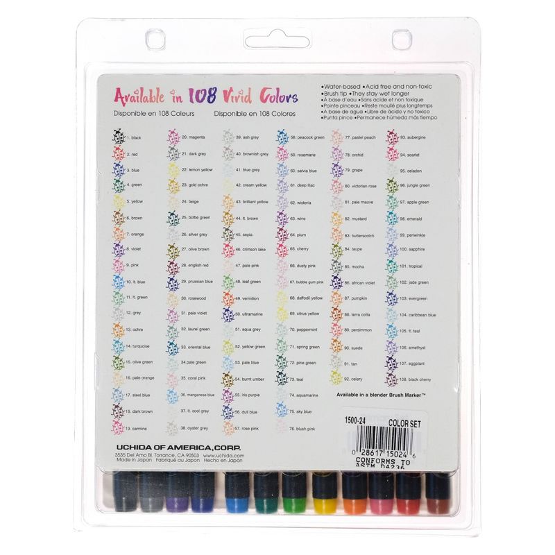 Brush Markers Multicolor 24ct - Marvy Uchida