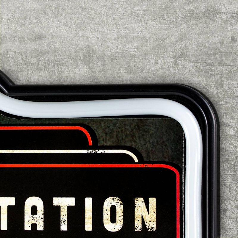 Vintage Route 66 Service Station LED Neon Light Sign Wall Decor Green/Black - Crystal Art Gallery