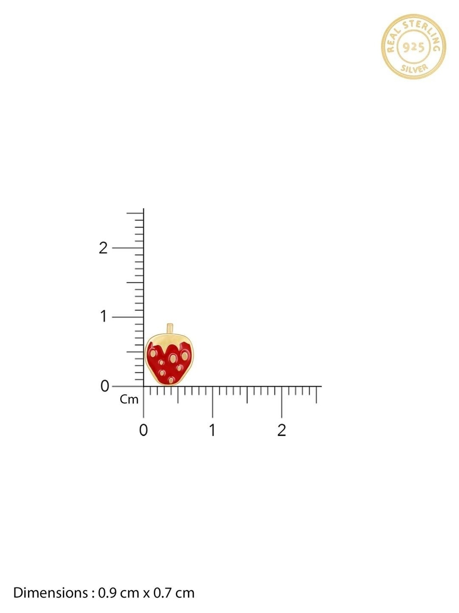 GIVA 92.5 Sterling Silver Cute Strawberry Earrings for Kids