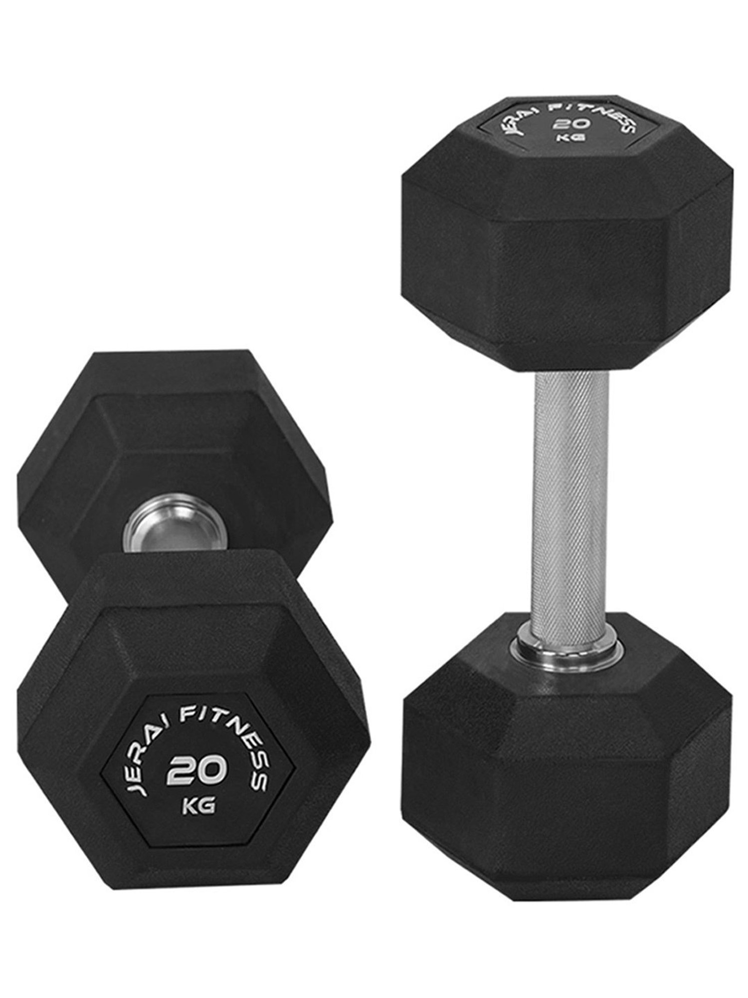Jerai Fitness JDDK20 Diamond Cut Dumbbells (Black)