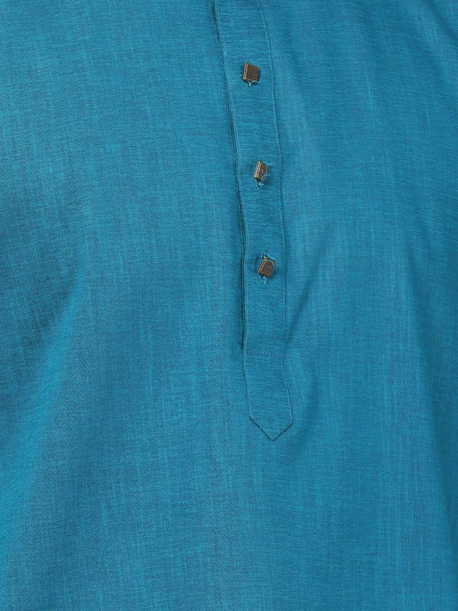 VASTRAMAY Turquoise Relaxed Fit Kurta