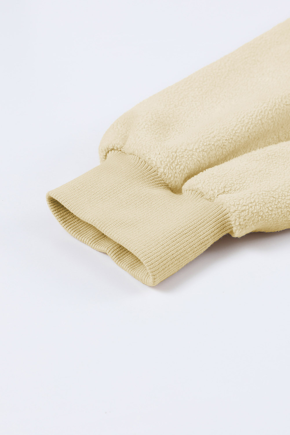 Apricot Bishop Sleeve Zip Up Hoodie Jacket with Flap Pockets