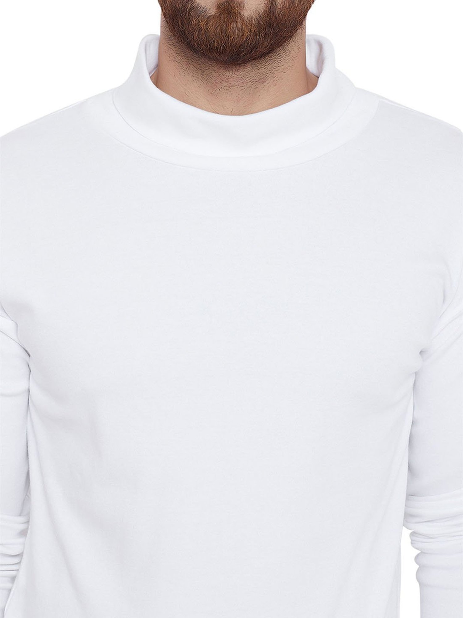 Hypernation White High Neck T-Shirt