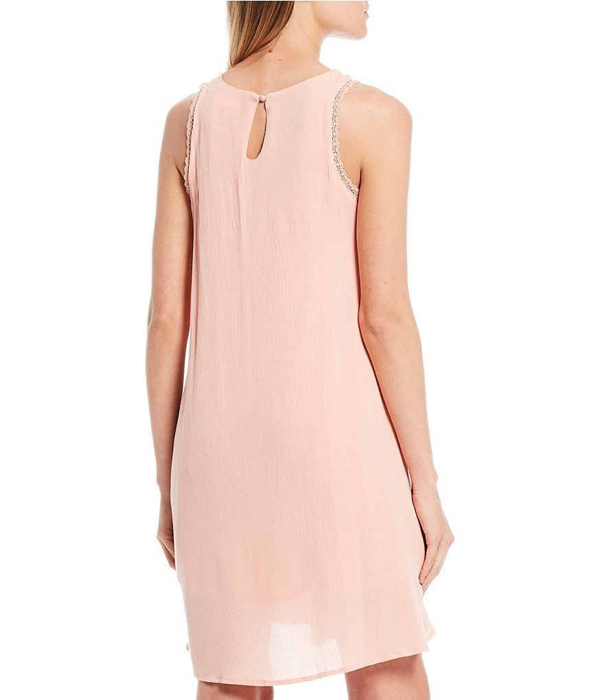 Coco + Jaimeson&trade; Sleeveless Crochet Embroidered Swing Dress