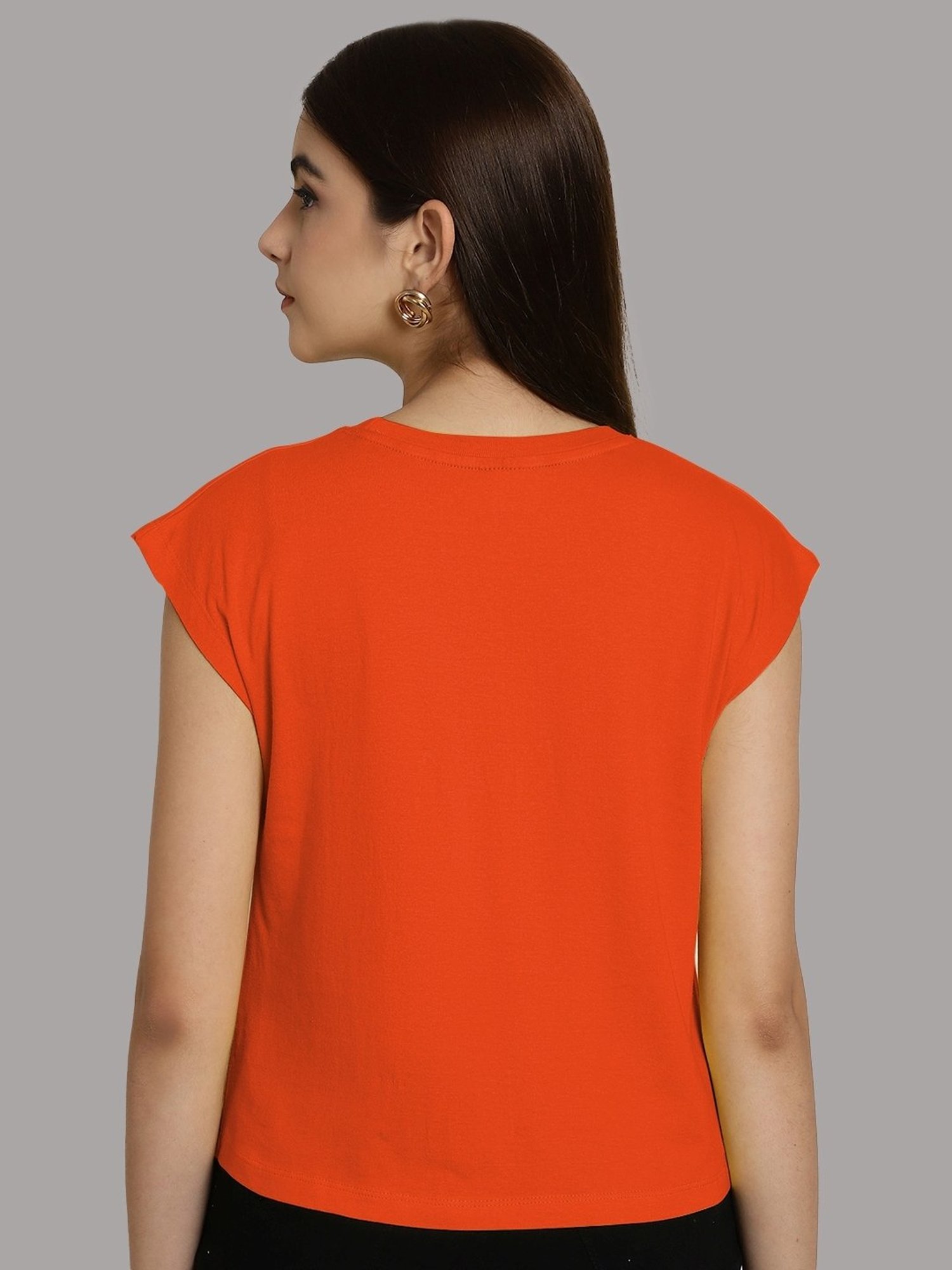 Friskers Orange & Maroon Slim Fit Sports T-Shirts - Pack Of 2