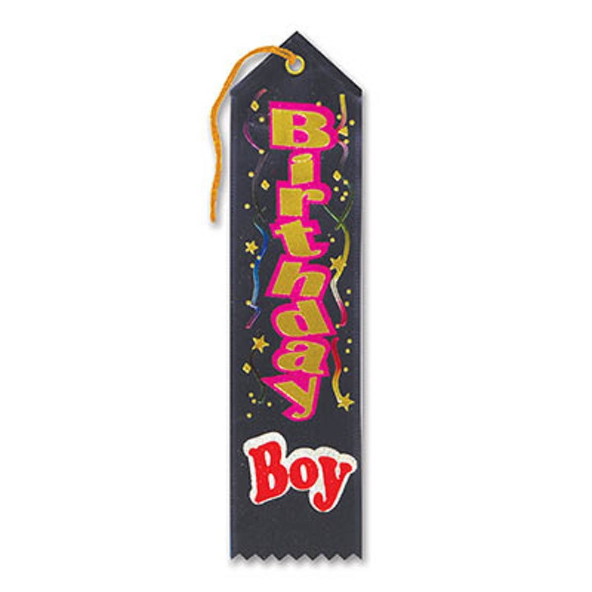 Pack of 6 Midnight Blue "Birthday Boy Award" School Award Ribbon Bookmarks 8"