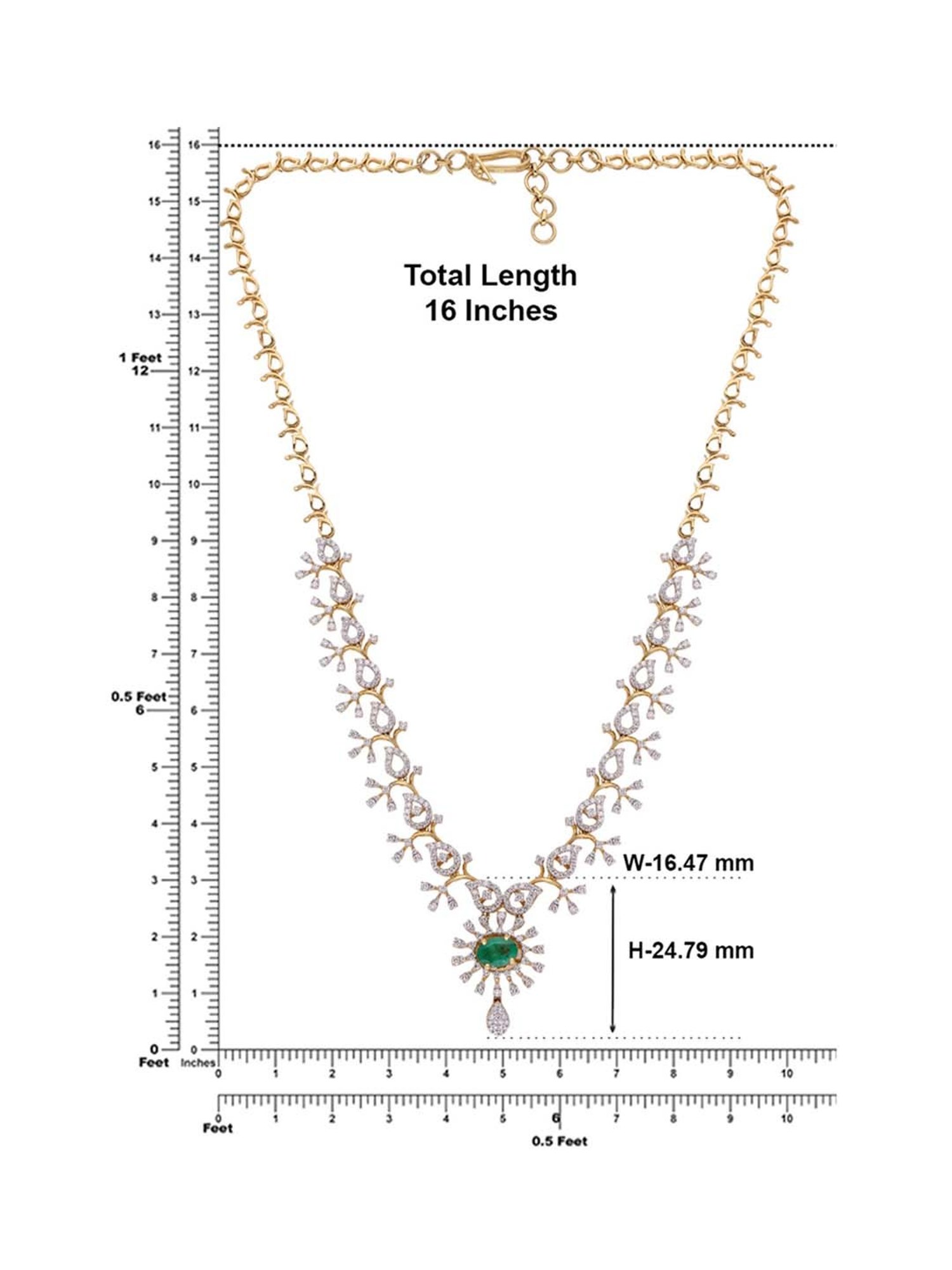 P.N.Gadgil Jewellers 18k Gold Infinity Florall Diamond Necklace For Women