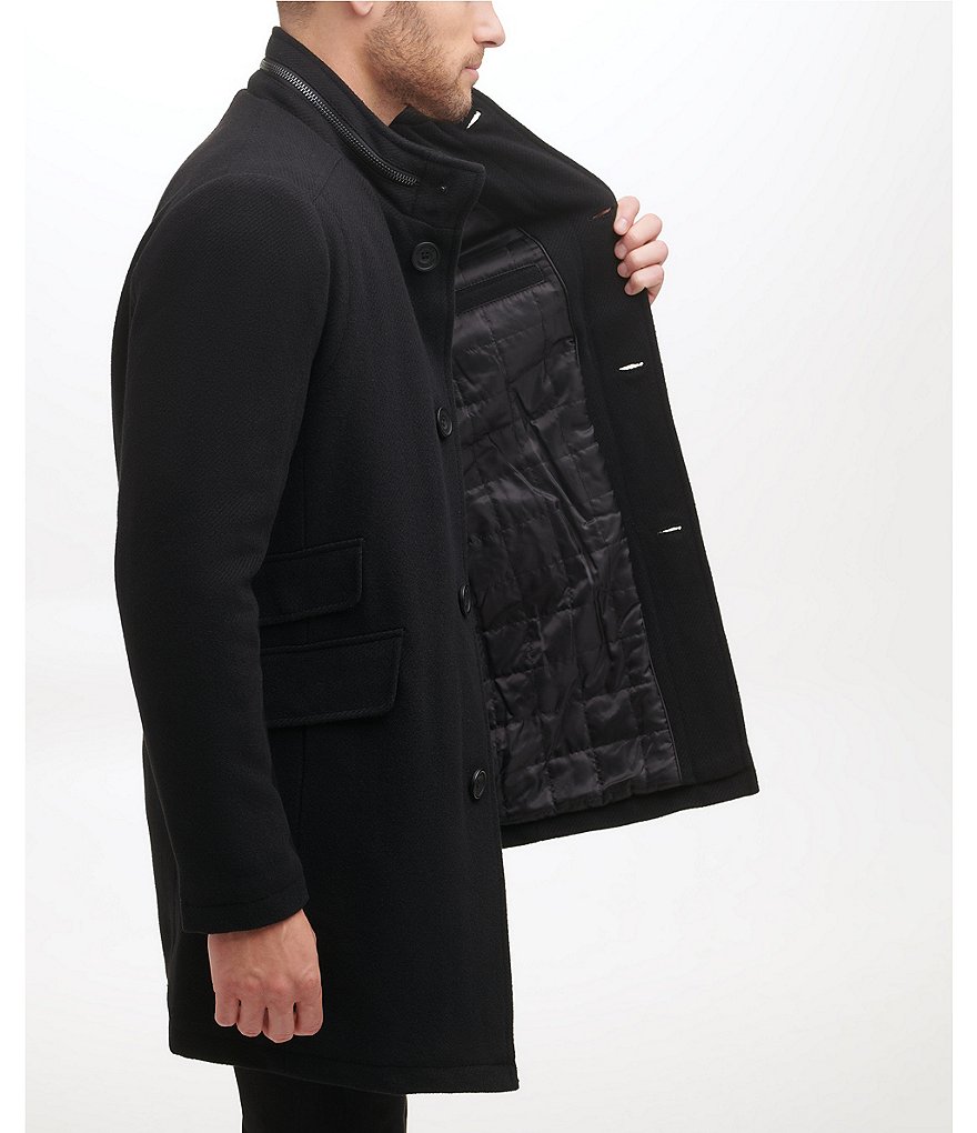 Kenneth Cole New York Long-Sleeve Twill Wool-Blend Coat