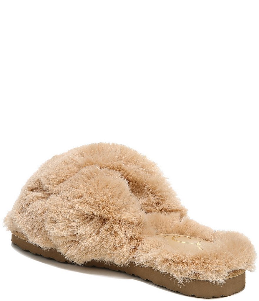 Sam Edelman Jeane Faux Fur Criss Cross Slippers