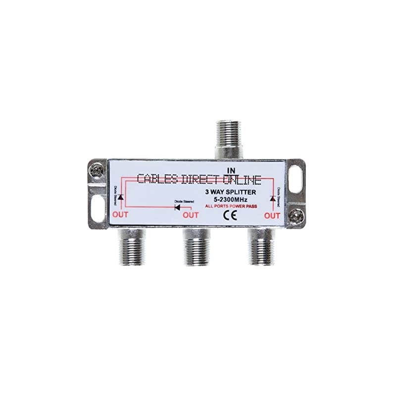 Way Bi-Directional 5-200 MHz Coaxial Antenna Splitter for RG6 RG59 Coax Cable Satellite HDTV (Ports)