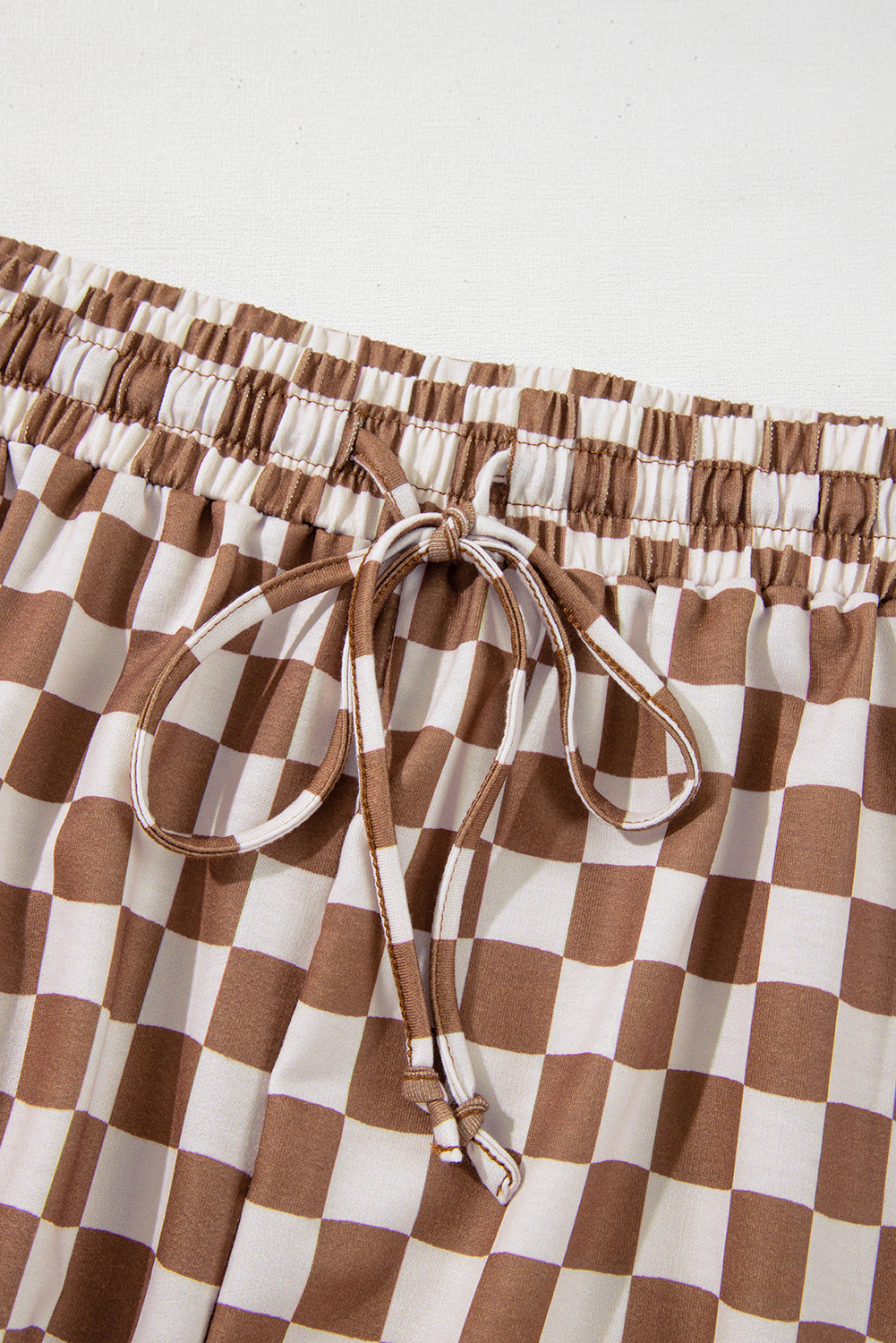 Rose Red Solid Waffle Knit Plus Size Two Piece Shorts Set