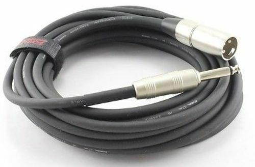 25ft. Kirlin XLR 3-Pin Male / 1/4" Mono Male Shielded OFC Microphone Cable
