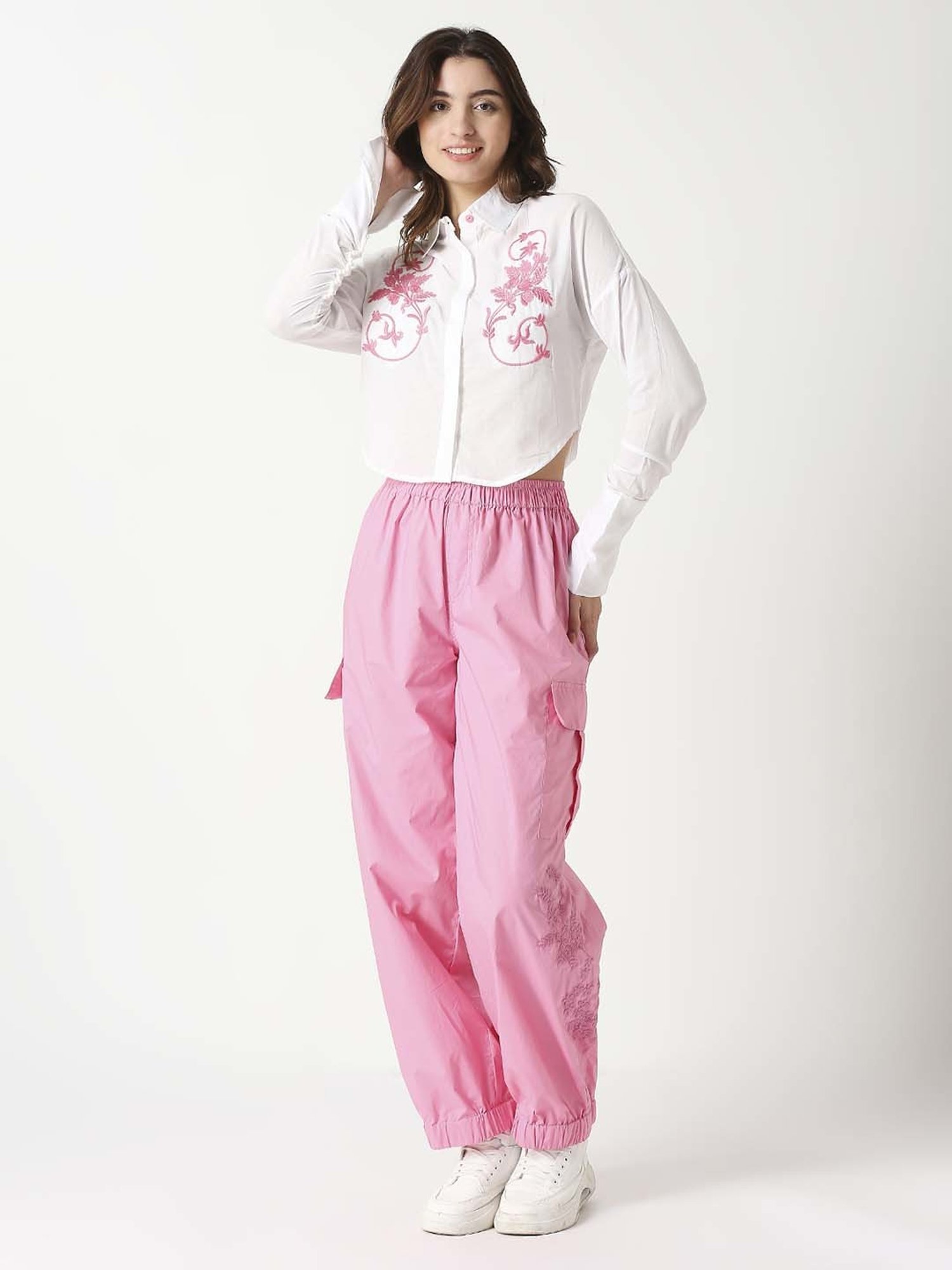 Remanika White Cotton Embroidered Shirt