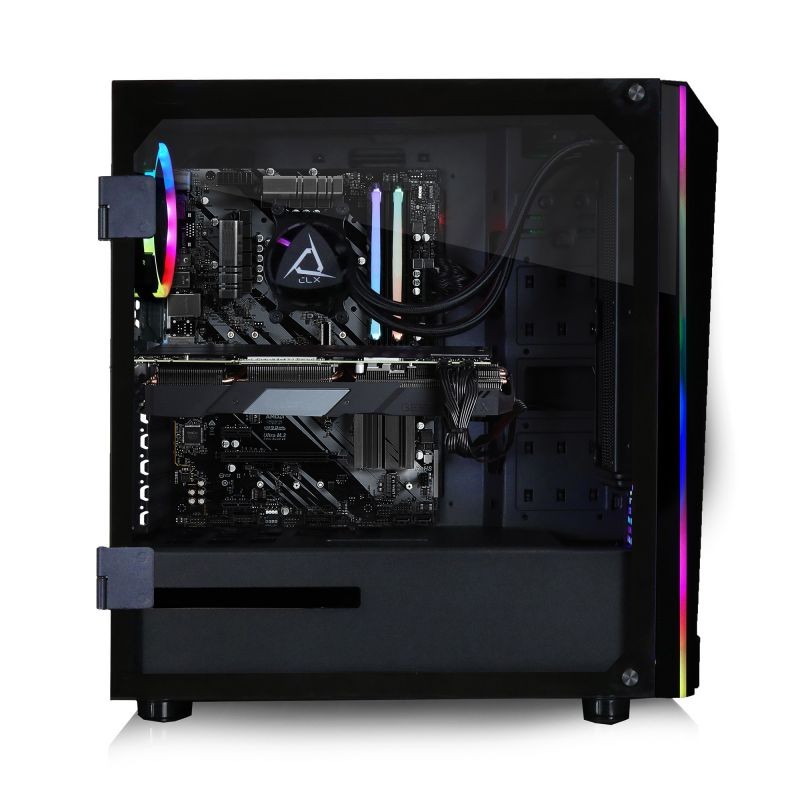 XOTIC V200 Advanced Gaming and Entertainment Desktop (RYZEN 7 5800X 8-core 4.7GHZ Turbo, 16GB DDR4 RAM, 500GB NVMe SSD + 2TB HDD, GeForce RTX 3060 12GB, Windows 10) Liquid Cooled PC