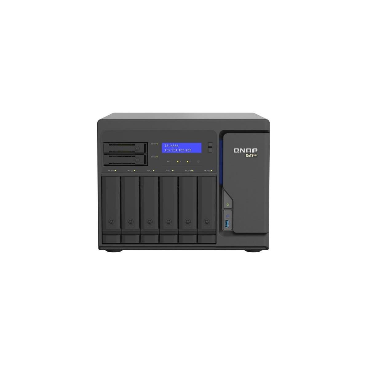 QNAP 8-Bay QuTS hero NAS, Xeon D-1622 2.6GHz, 16GB ECC RAM