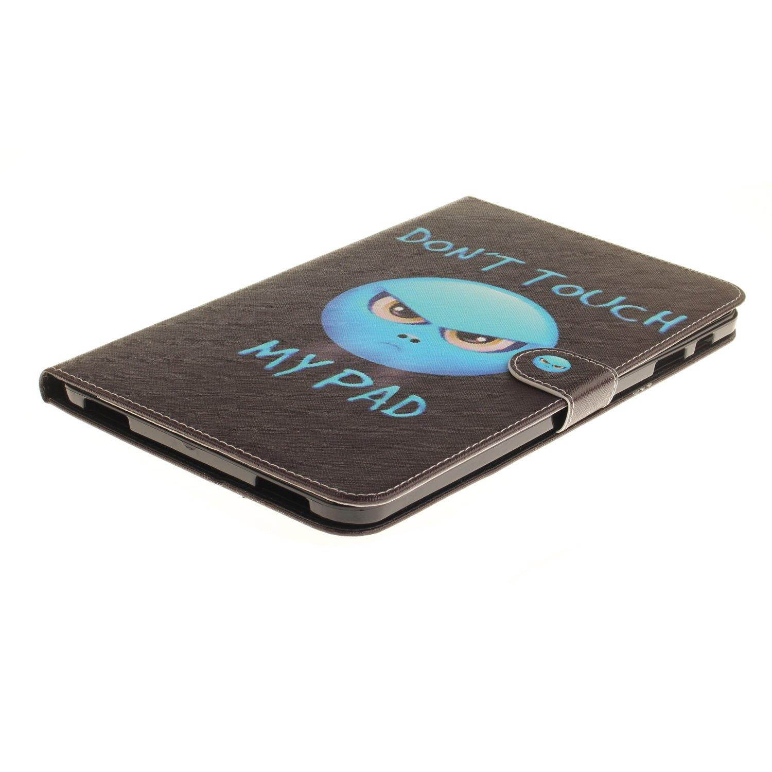 Galaxy Tab A 10.1 T580 Case,UUcovers Cute Cartoon PU Leather Protective Magnetic Closure Flip Stand Wallet Case for Samsung Galaxy Tab A 10.1 T580-Angry