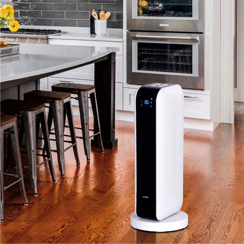 Optimus 17 in. Oscillating Tower Heater w/ Remote, Digital Temperature Readout & Setting