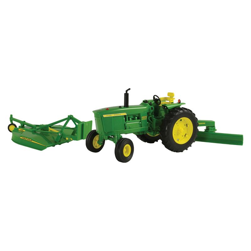 TOMY - Scale Big Farm John Deere 4020 with Rear Blade and Mower 1:16