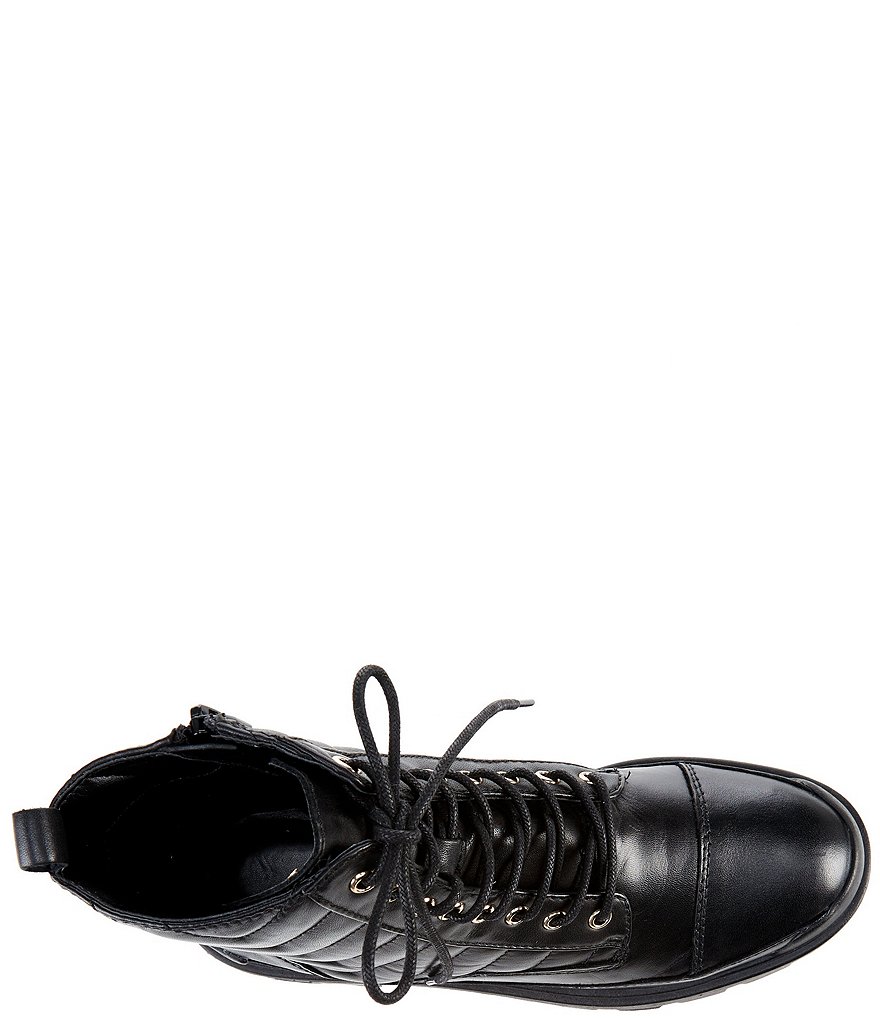 bionica Denali 2 Collection Derinda Waterproof Leather Block Heel Lug Sole Combat Booties