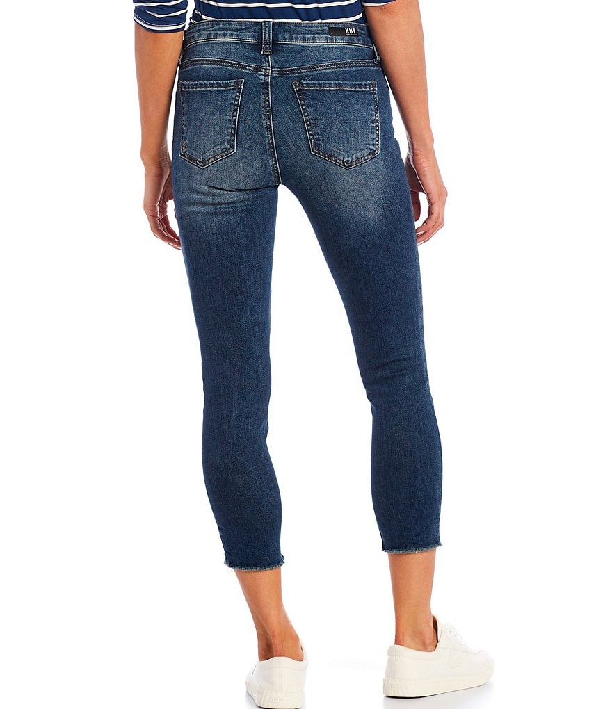 KUT from the Kloth Connie Step Fray Hem Crop Skinny Jeans