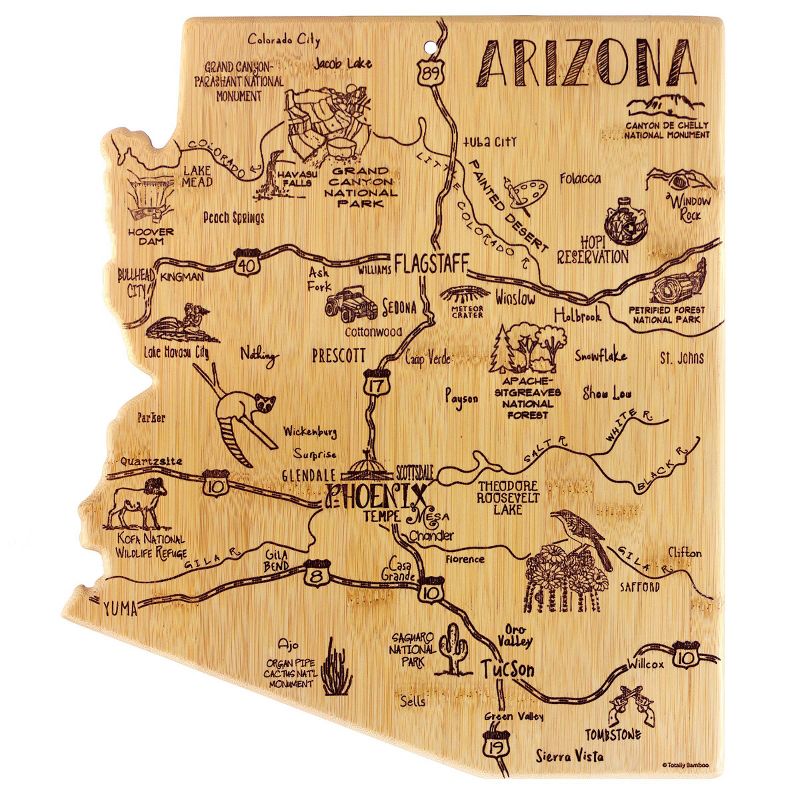 Totally Bamboo Destination Arizona Serving and Cutting Board