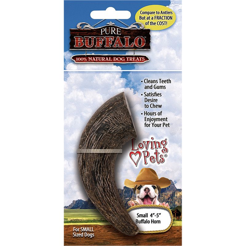 Loving Pets Small 3-4 Inch Pure Buffalo Horn