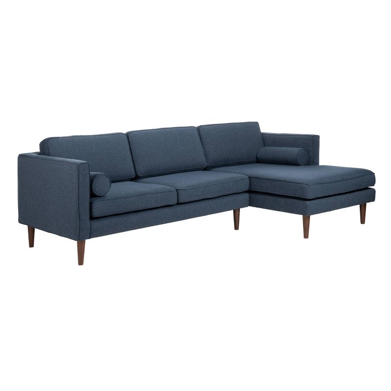 Dulce Mid-Century Chaise Sofa Dark Blue - Safavieh