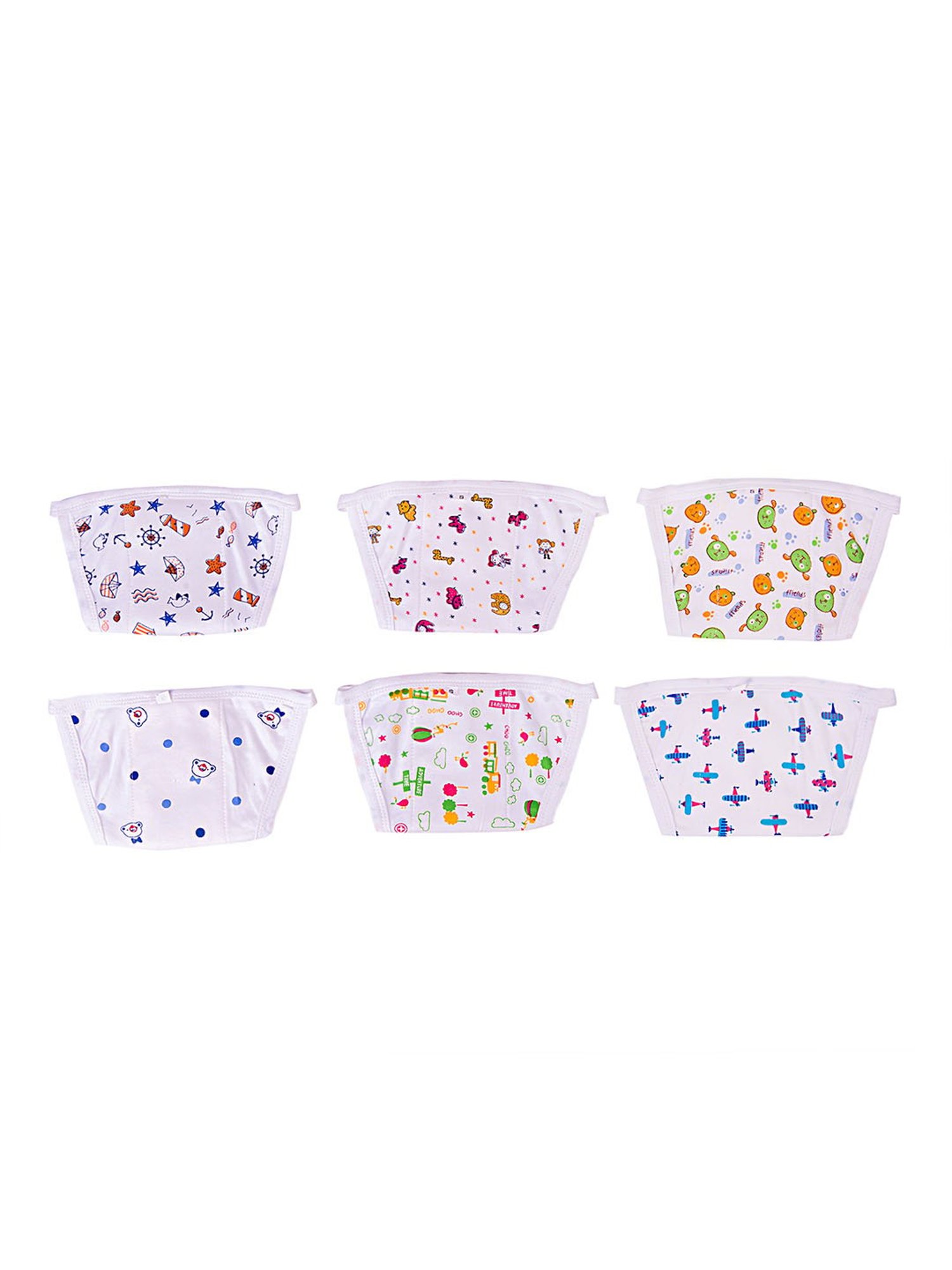 Baby Moo Adventure Time White 6 Pack Padded Langots