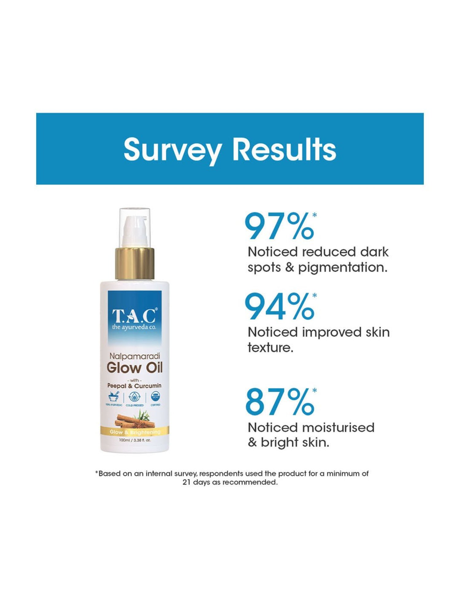 TAC - The Ayurveda Co. Nalpamaradi Glow Oil with Coconut and Sunflower Oil - 100 ml