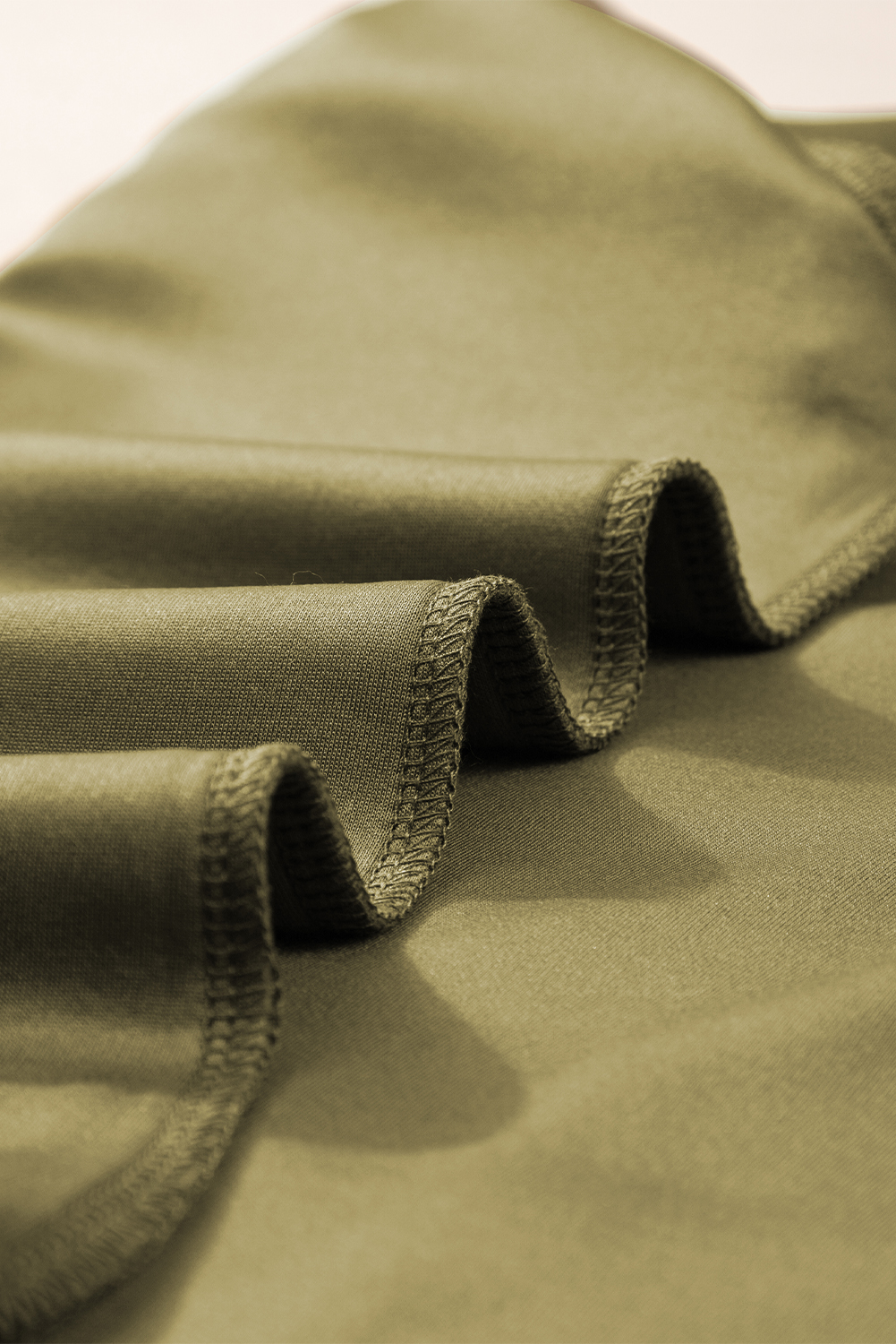 Guacamole Green Casual Rivet Round Neck T Shirt