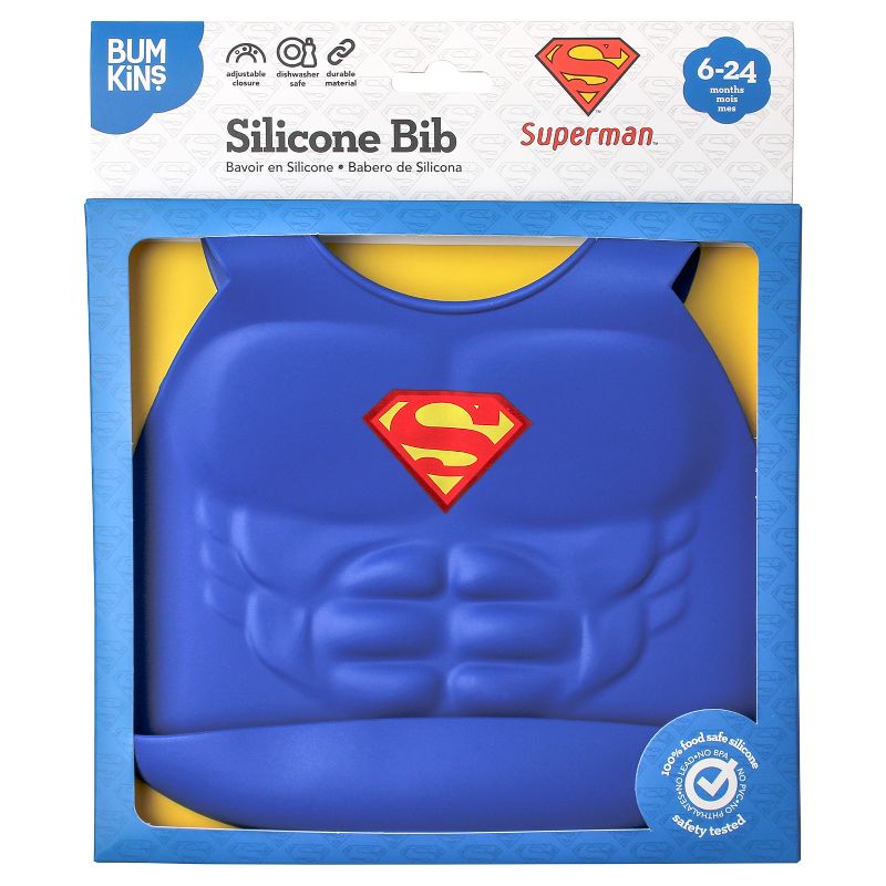 Bumkins DC Comics Silicone Muscle Bib - Superman