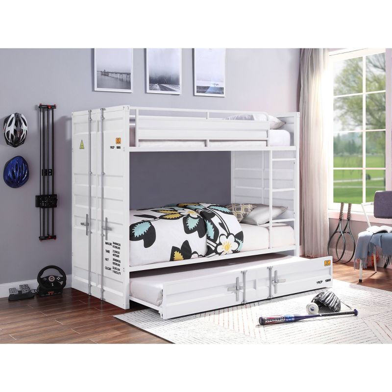 Twin/Twin Cargo Bunk Bed White - Acme Furniture