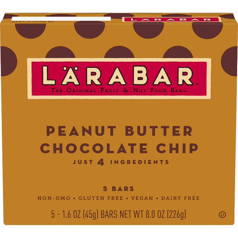 Larabar Peanut Butter Chocolate Chip Fruit And Nut Bar - 5ct