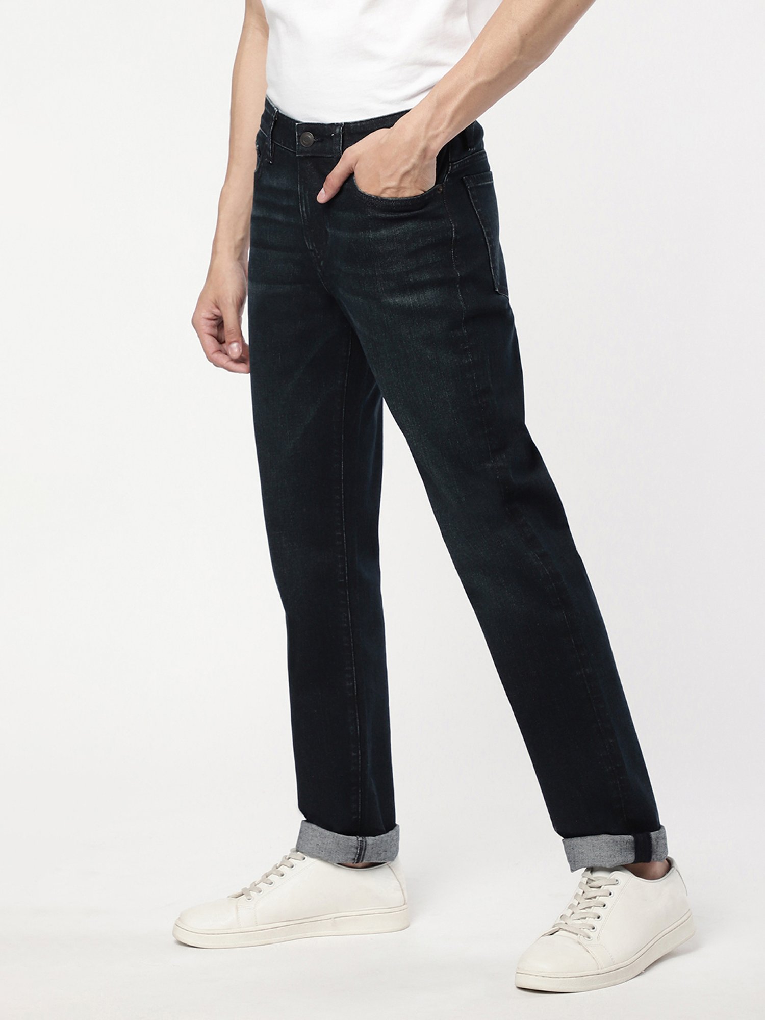 Passion Dark Blue Comfort Fit Lightly Washed Jeans