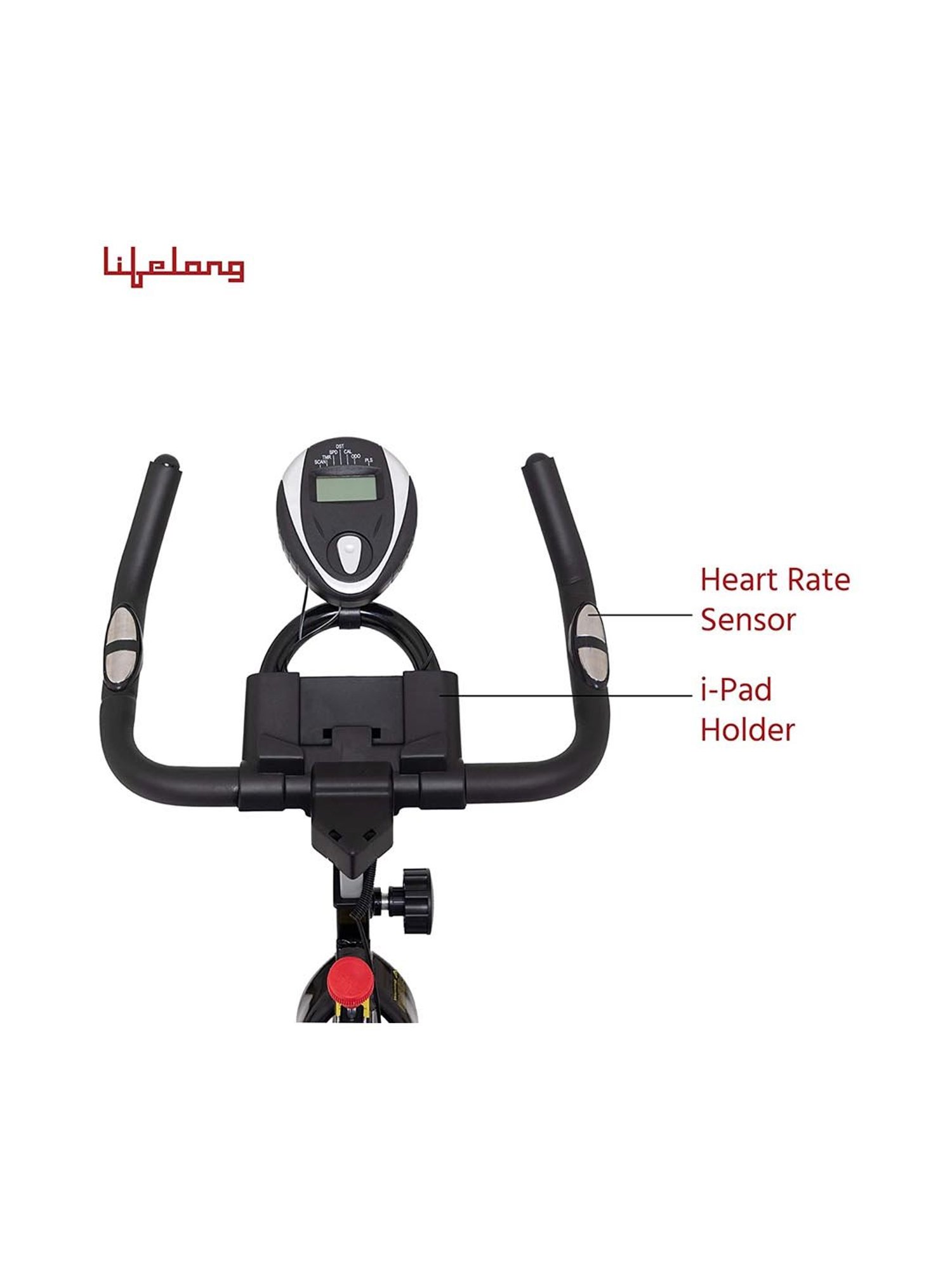 Lifelong FitPro Black Spin Exercise Bike with 6kg Flywheel & Adjustable Resistance