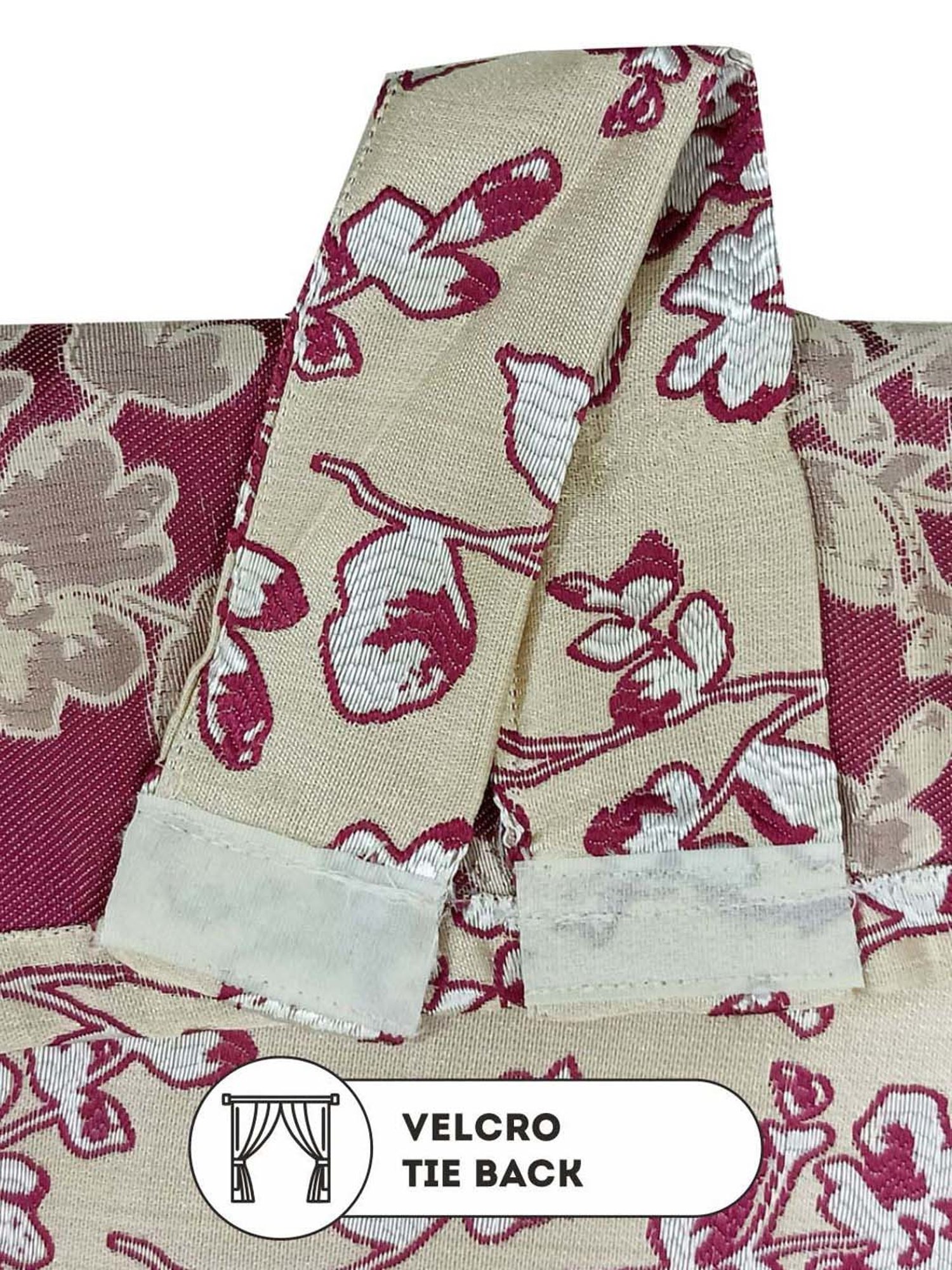 Bianca EL`PESSO Silver & Purple Faux Silk 7 Ft. Door Curtain