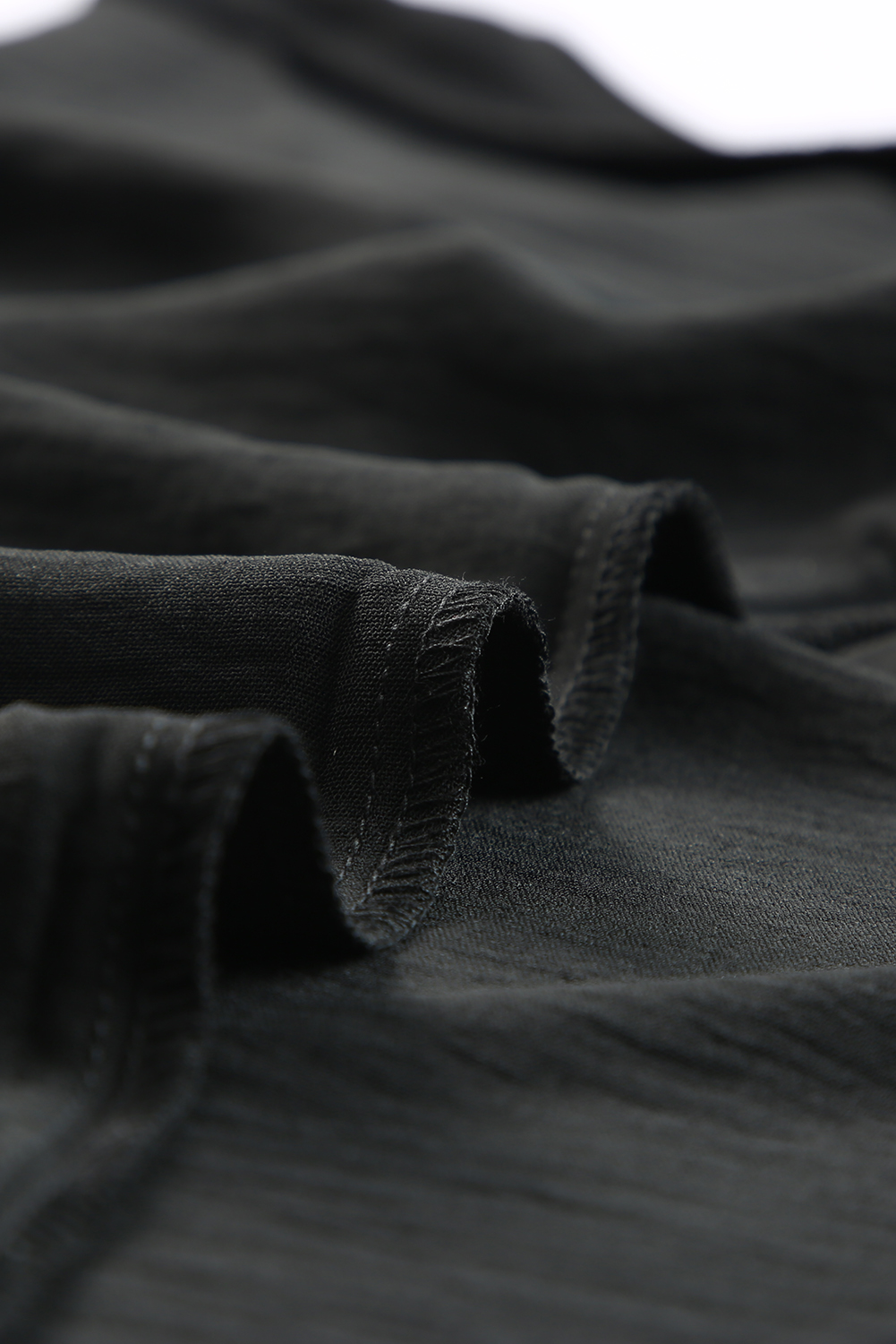 Black Plain Batwing Sleeve Business Casual Blouse